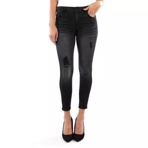 Kut from the Kloth Connie High Rise Ankle Skinny Jeans Black Women’s Size‎ 8